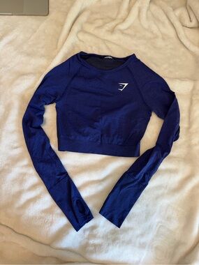 Gymshark Vital Seamless 2.0 Crop Top - cobalt blue